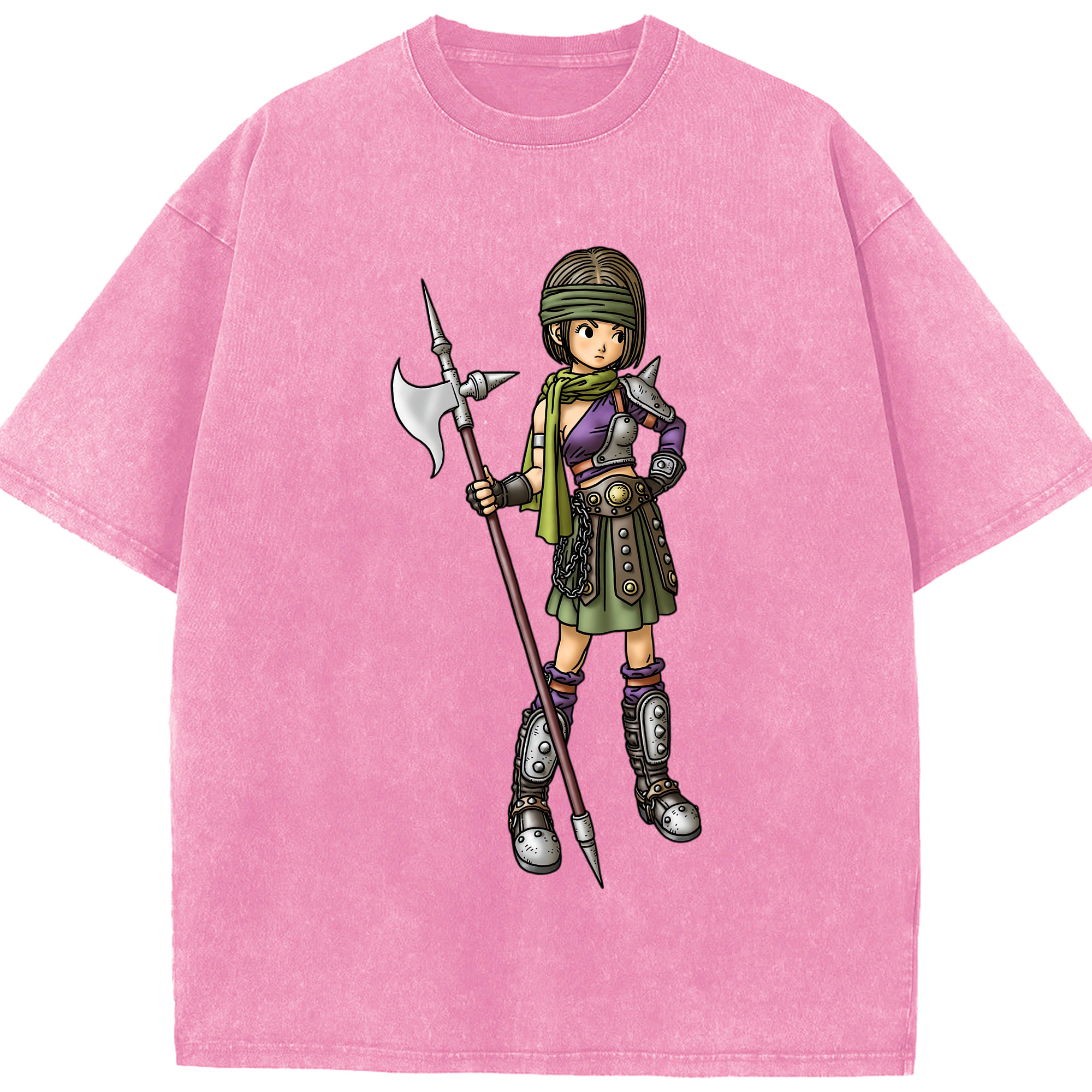 （画像用） ドラゴンクエスト Doragon Kuesuto Dragon Quest 綿100% ヴィンテージ風 半袖Tシャツ（フロントプリント）